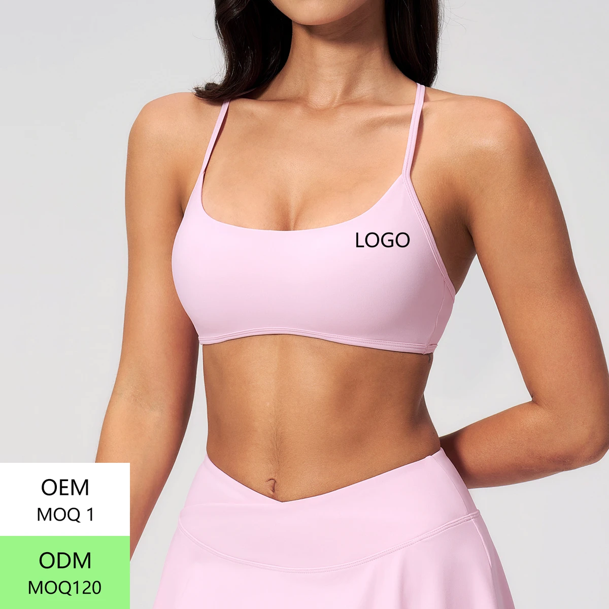 2026 New Custom Halter Backless Quick-Dry Cross-Strap Top Yoga Running Gym Fitness Casual Womens Sports Bra