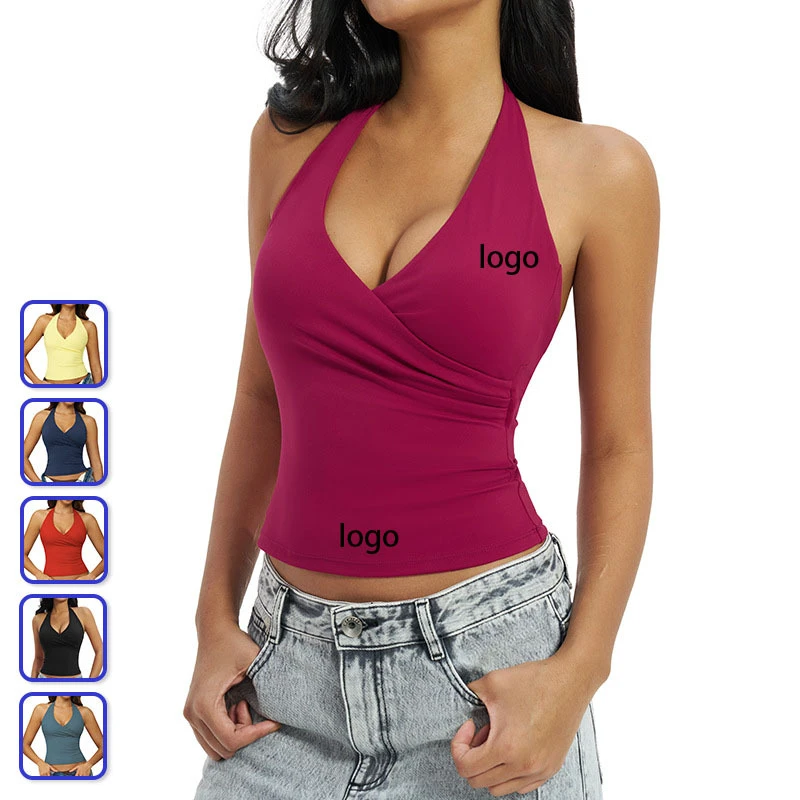 New Sexy Deep V Neck Shockproof Sports Yoga Bra Girls Gym Fitness Quick Dry Wear Bra