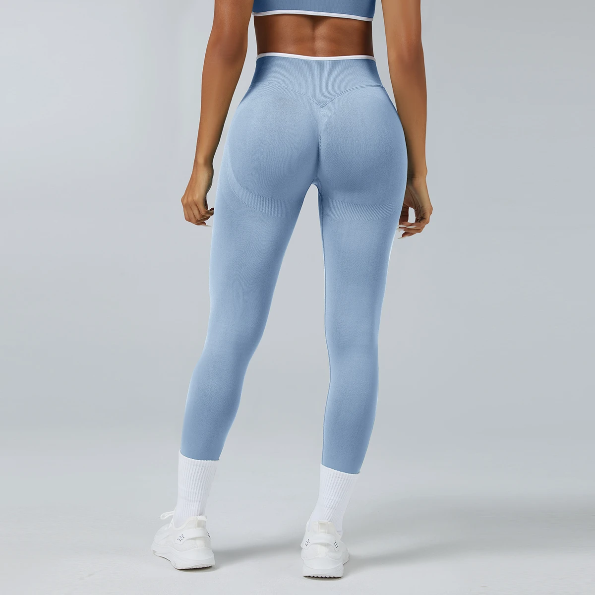 New Seamless Contour Scrunch Quick Drying Breathable Hip Lifting Yoga Pants High Waist Sports Fitness Leggings