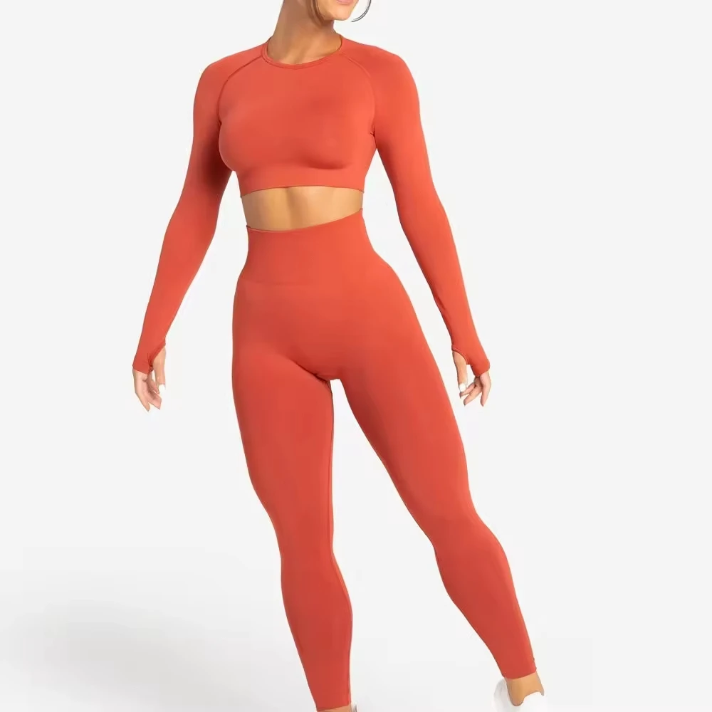 High Quality Women's Solid Short Two-Piece Yoga Set Eco-Friendly Streetwear Active Wear Sport Gym Clothes Workout Fitness Quick