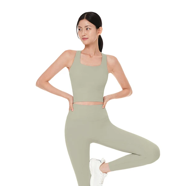 FH Custom Logo Yoga Vest Women Deep V Neck Padded Sports Bra Gym Fitness Workout Crop Top Sleeveless Yoga Tank Top