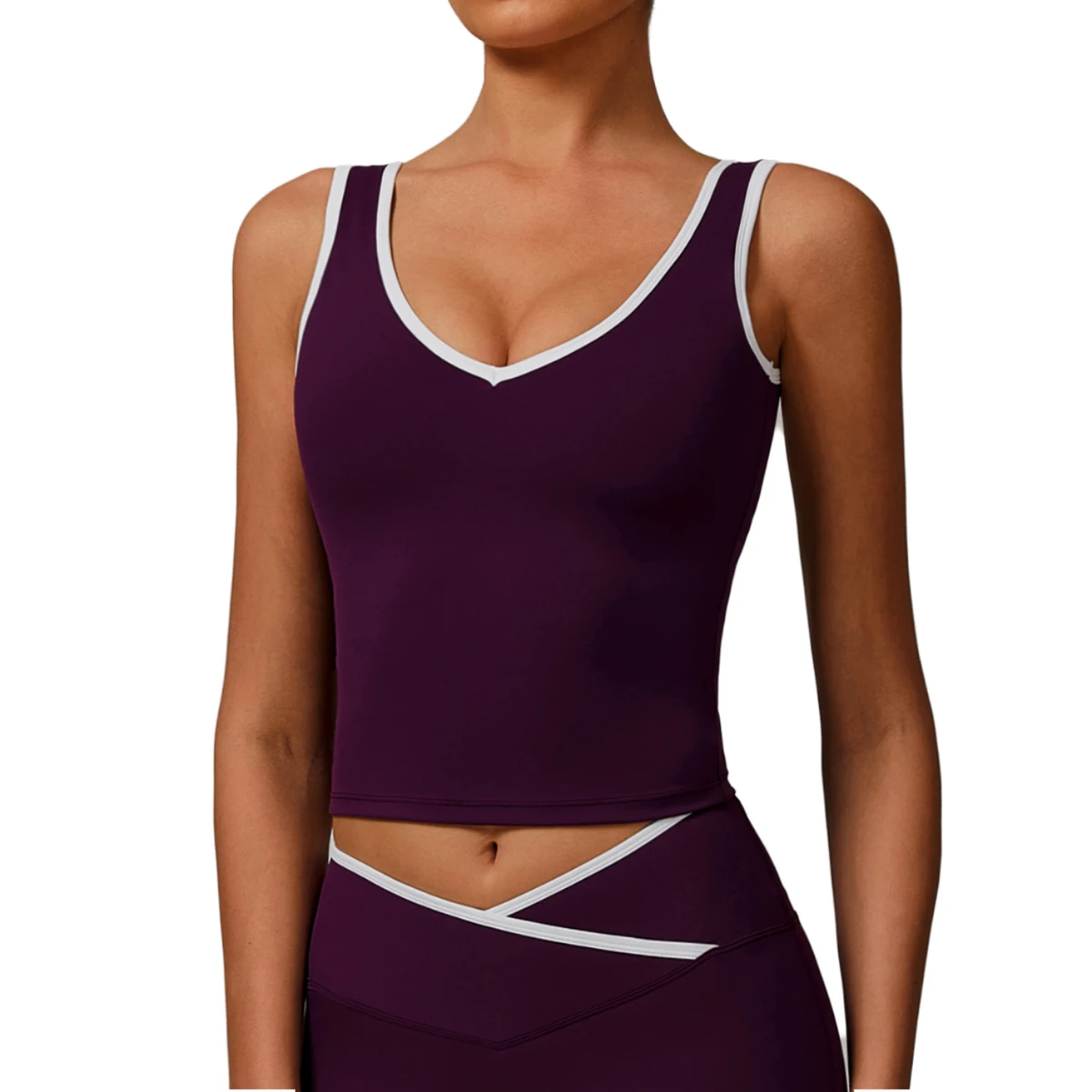 Women's Sports Fitness Yoga Wear Sleeveless Yoga Shirt Activewear Color Blocking Gym Tops Spandex/Nylon Quick Dry Skinny Fit