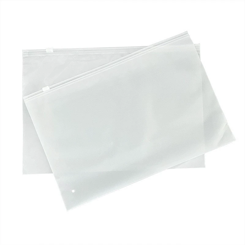 22*33cm Frosted Zipper Bag for Underwear CPE Plastic Packaging Bag for Lingerie Socks Suit Sport Bra Travel Storage Partition