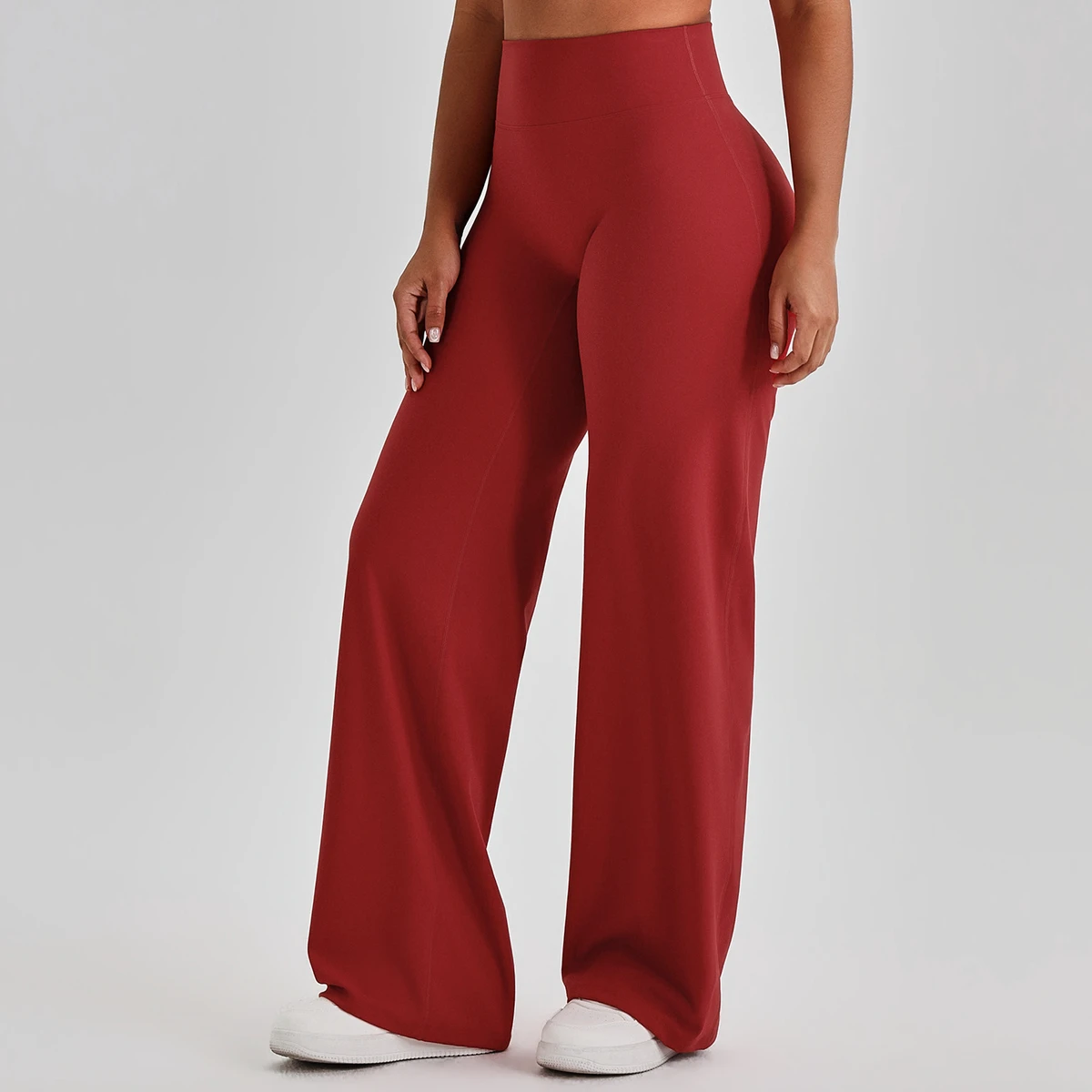 High Waist Slim Elastic Quick Dry Fitness Yoga Pants Women Workout Flare Wide Leg Breathable Alphalete Flare Leggings