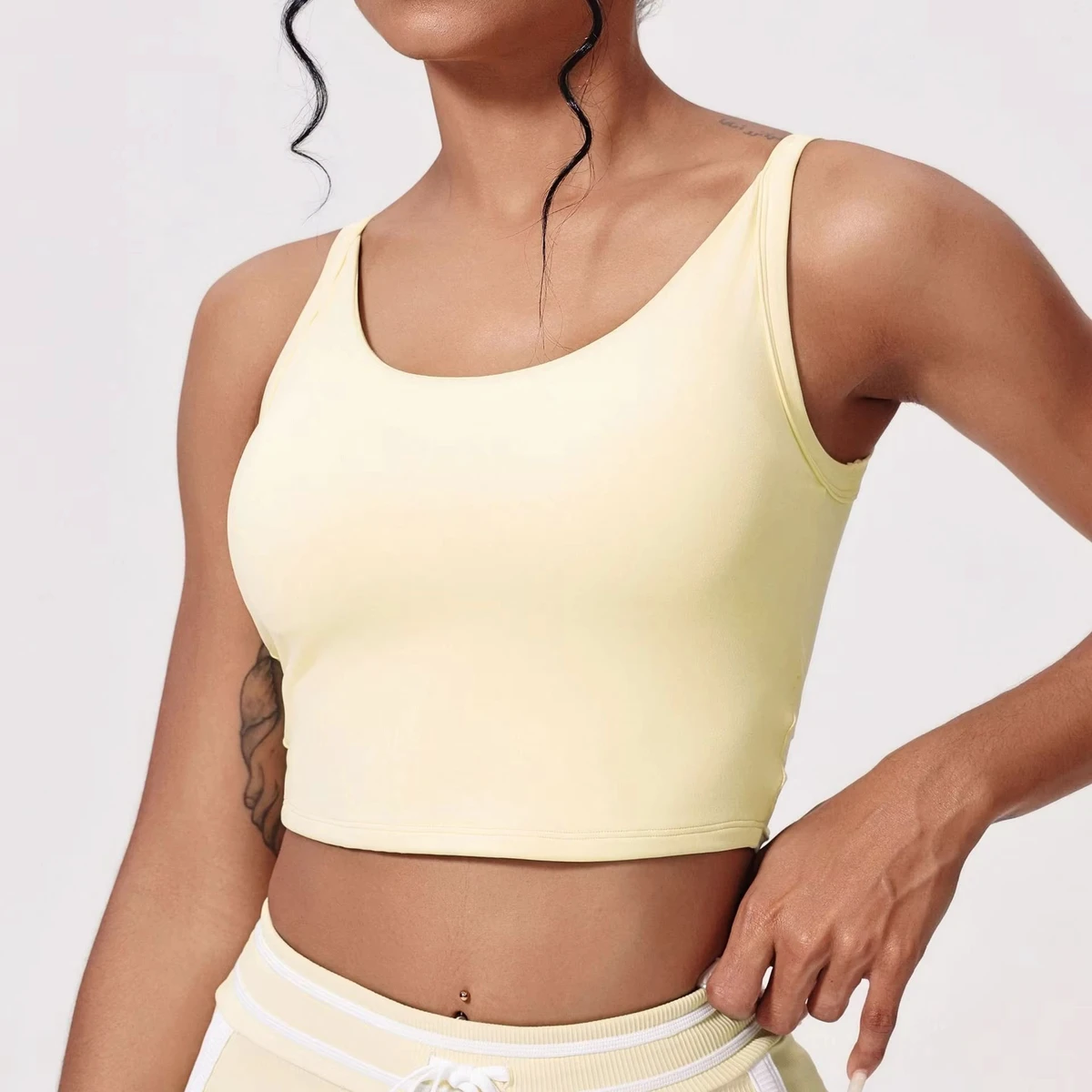 Women Yoga Sleeveless Tank Tops U-neck Vest Casual Solid Color for Women