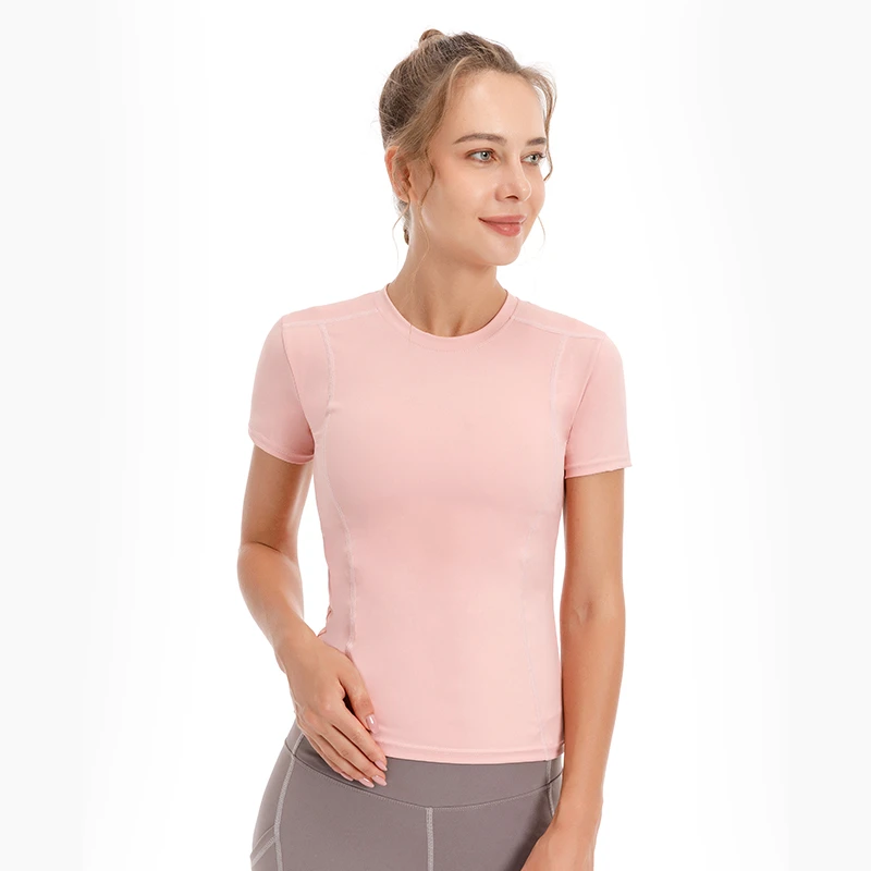 New Soft Loose Fit Yoga Wear Short Sleeve Lightweight T-shirt Tops Workout Breathable Summer Light Weight Womens Yoga Shirts