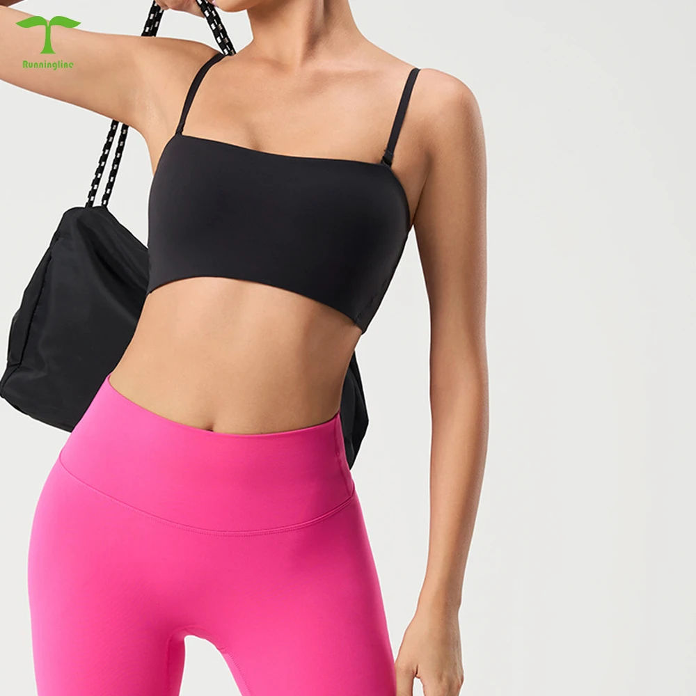 Women's Custom Gym Fitness Workout Sports Bra Plus Size Breathable Lightweight Quick Dry Seamless Open Back/Yoga Bra Wholesale