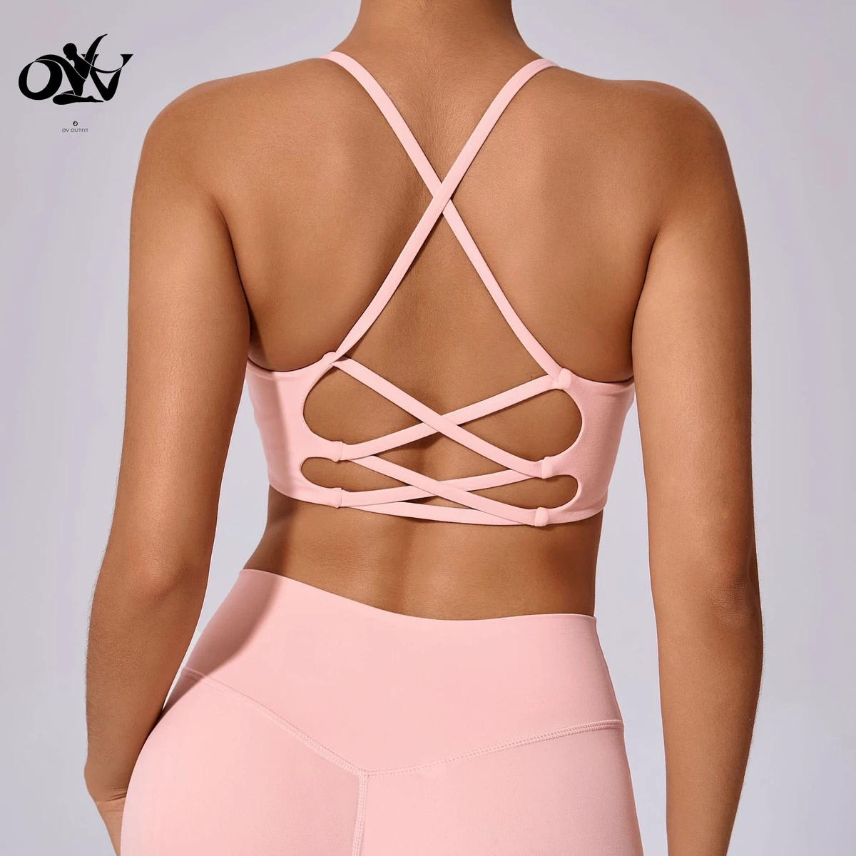 Crisscross Back Shock Absorption Yoga Bra High Strength Nude-feeling Women Gym Tops Breathable Quick-drying comfort Yoga Vest