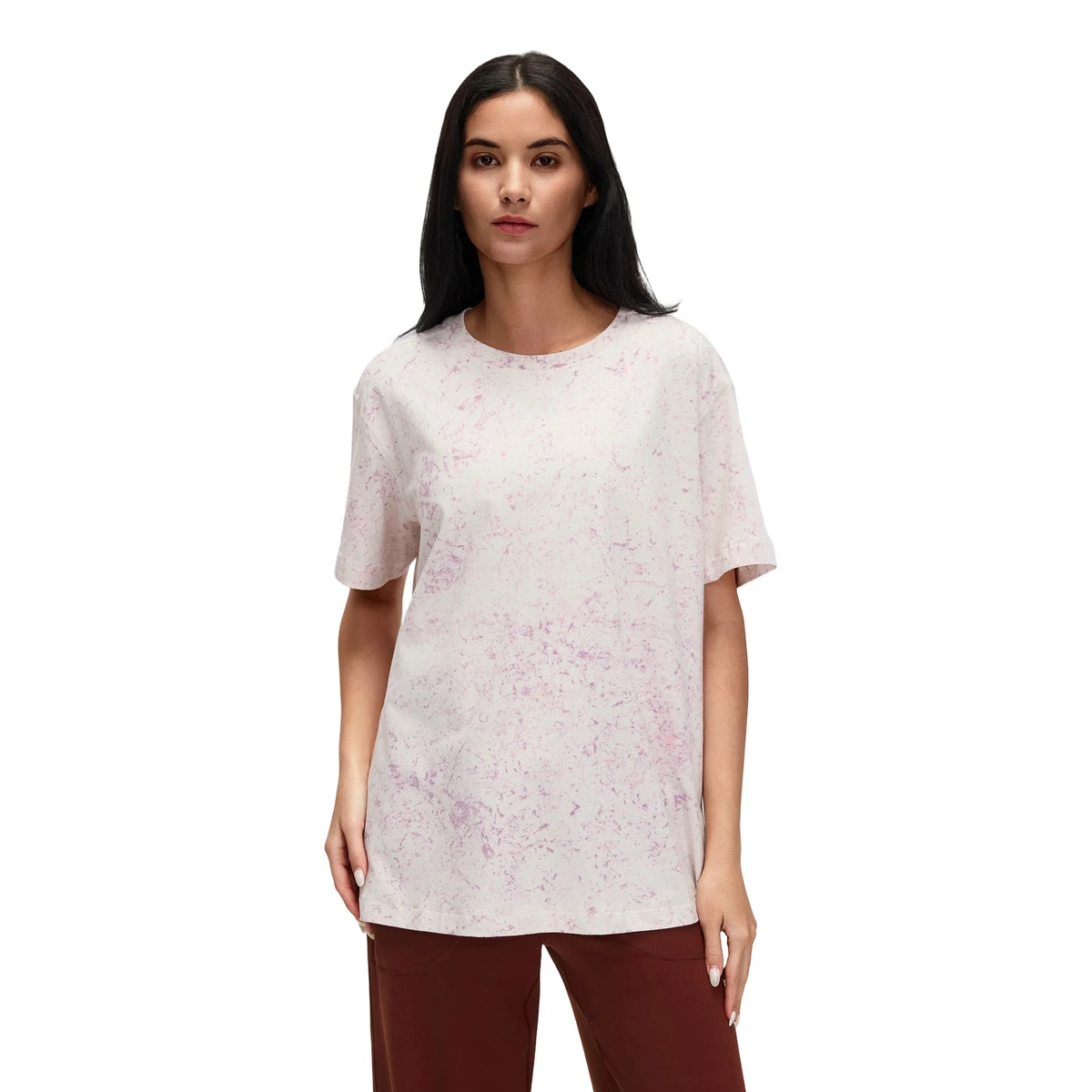 Loose-fitting Breathable Summer Printed Yoga Clothing Women Running Sports Fitness Top Casual Versatile Sports Short-sleeve