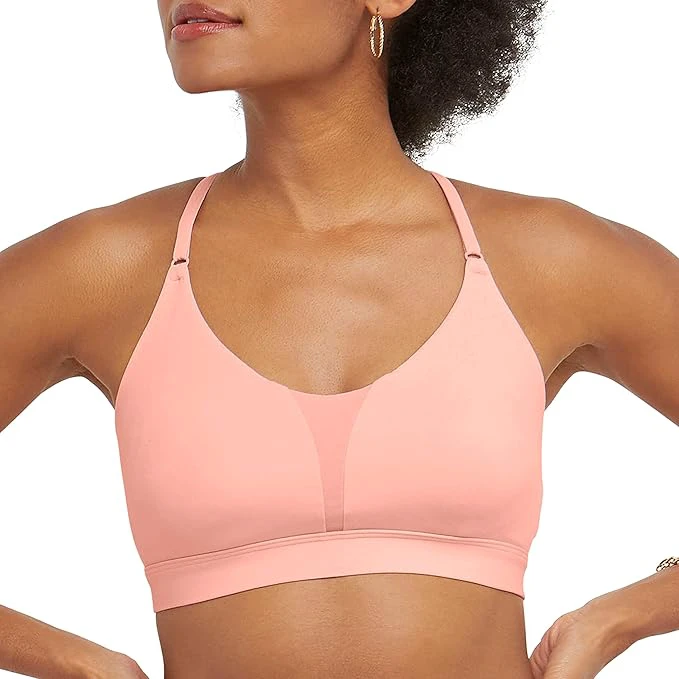 V Neck Sports Bra Women Seamless Keyhole Back Strappy Design Breathable Cooling Fabric Medium Support Yoga Gym Wear