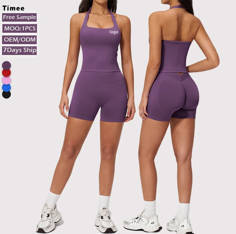 Seamless High Stretch Yoga 5-Piece Set Breathable Quick Dry Slim Fit Sports Suit Women Casual Outdoor Fitness Clothing