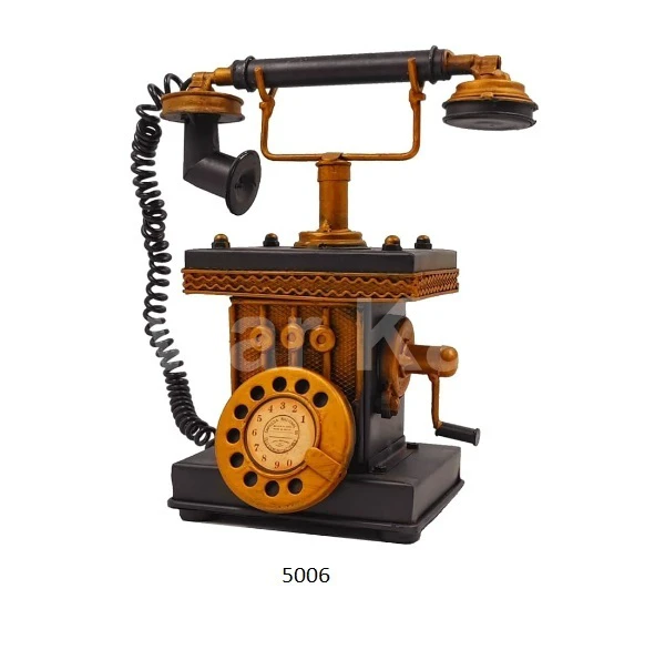 Creative Retro Decorative Phone Model Telephone Antique Phone Figurine Cafe Bar Window Decor Model Home Desk Decoration