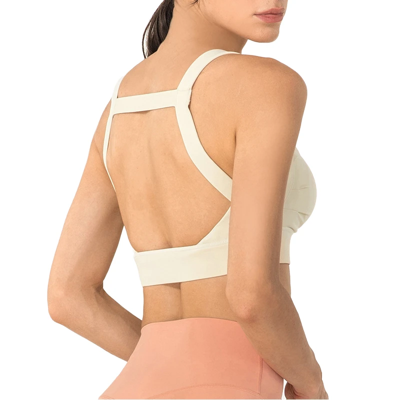 Hot Sale Push up Backless Sport Bra Lightweight Quickly Dry Soft Yoga Bra Girls Running Workout Fitness Top Bra