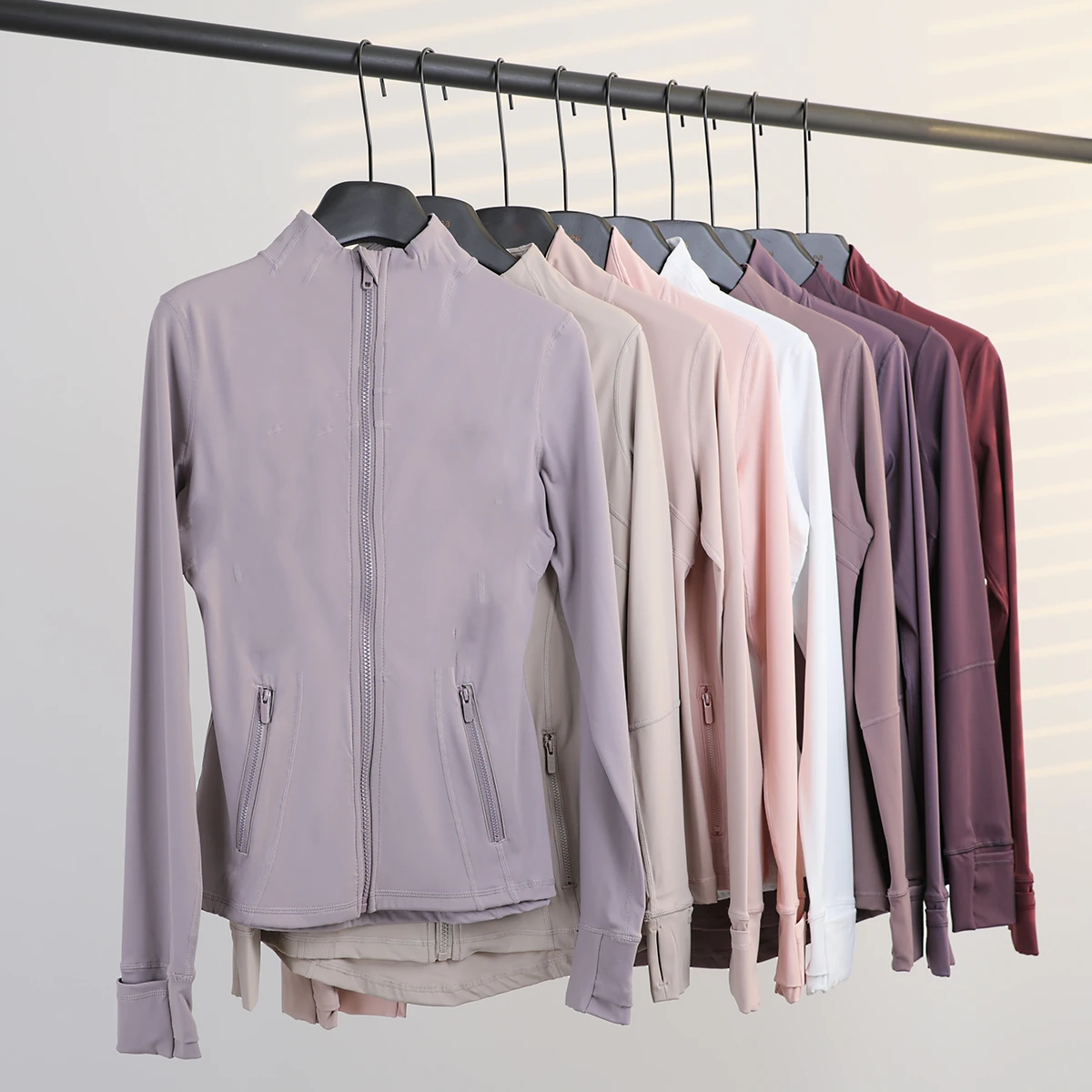 Yoga Sets Women Gold Zipper Hoodie Jacket Sweatshirt Bra Pilates Running Athletic Wear Veste Grey Ensemble Pour Femmes