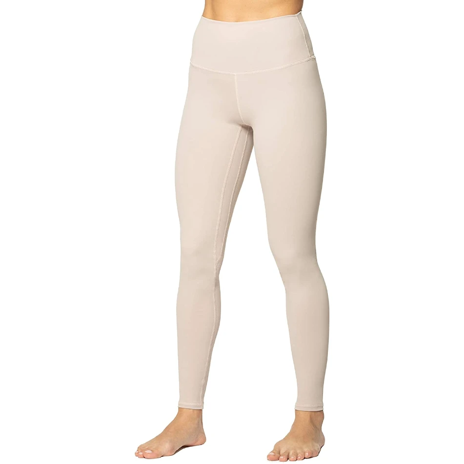 Women's Solid Fitness Yoga Leggings Mid Elastic Waist Full Length Breathable Quick Dry Tummy Control Eco-Friendly Spandex/Nylon
