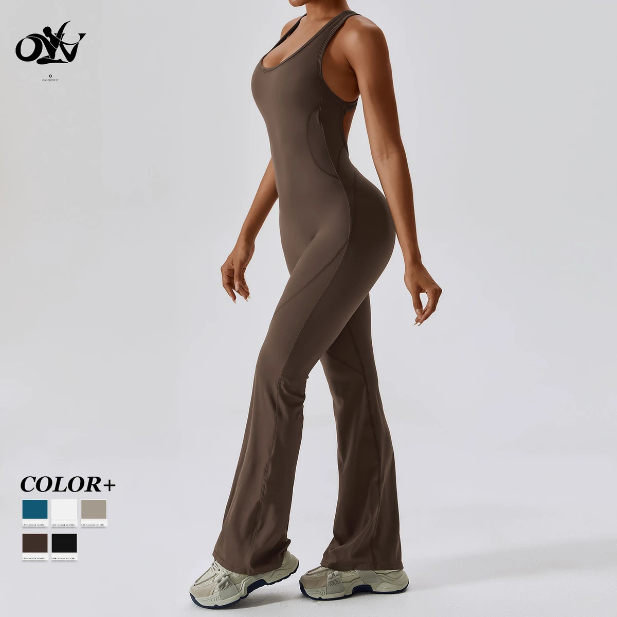 Wholesale Quick-drying Backless Tight Breathable Yoga Jumpsuit High Quality Skin-friendly Scrunch Butt Women's Sports Jumpsuit