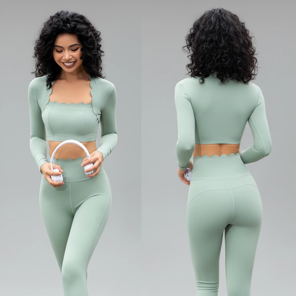 Square-Neck Tight-Fit High-Elastic Slimming Yoga Sports Long-Sleeve Women's Professional Running Quick-Dry Yoga Top
