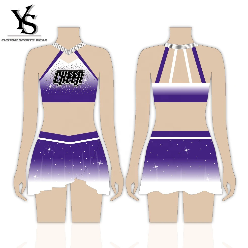 New Style Girls Sublimation Cheer Practice Wear Wholesale Kids Cheerleading Uniforms Children Cheer Practice Wear
