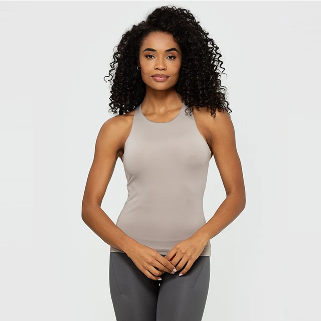 Wholesale Custom Plain Logo 100% Cotton Jersey Fabric Quick Dry Breathable O-Neck Solid Color Hot Selling Women's Tank Tops