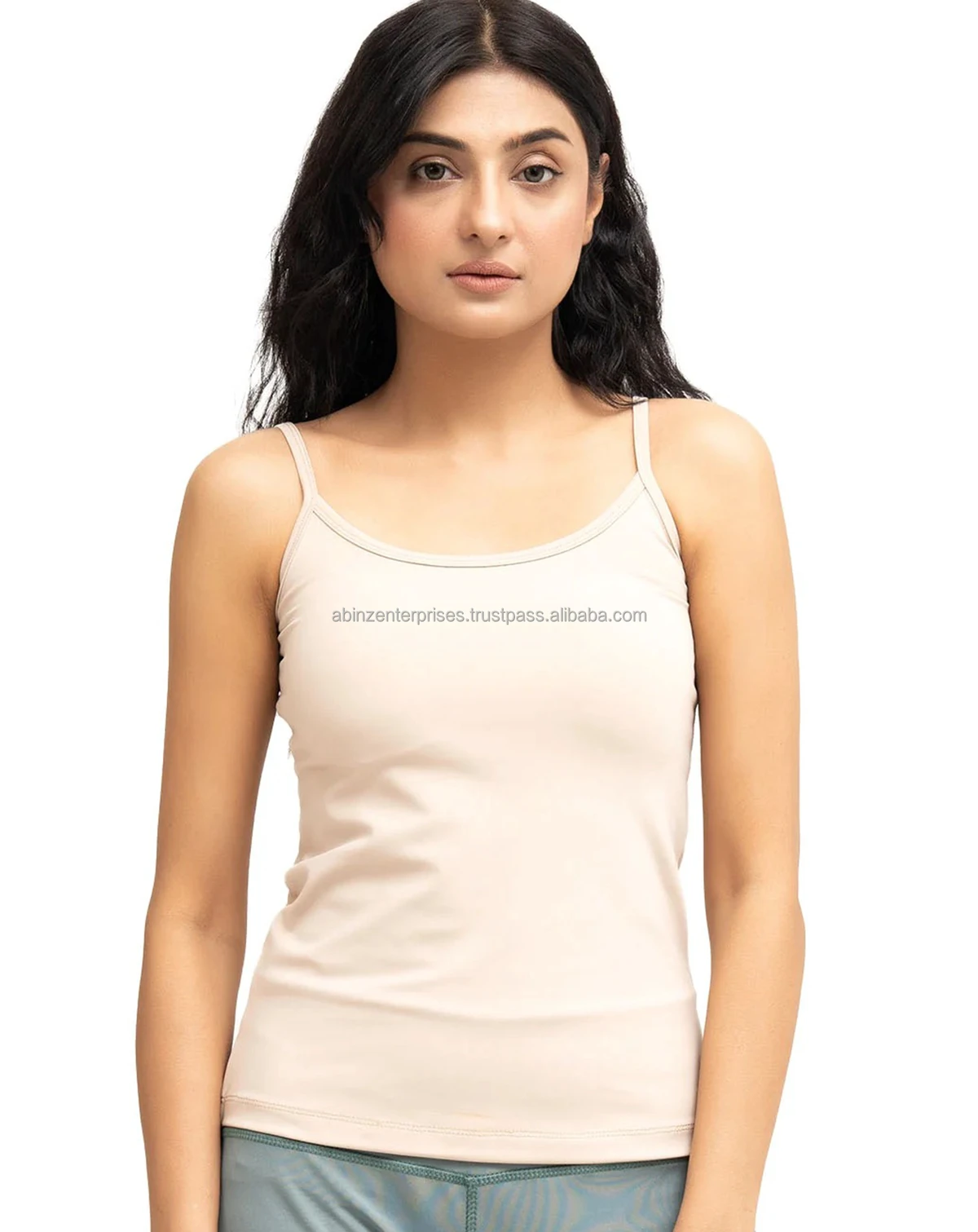 Customized Women's Stylish Solid Color Seamless Cotton Jersey Tank-Top Front Logo XS Size Short Sports Yoga Wear