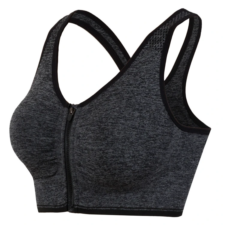Hot Sale Women's Gym Fitness Yoga Sports Bra Breathable Push-up Adjustable Straps & Clasp Back Workout Bra Top Plus Size