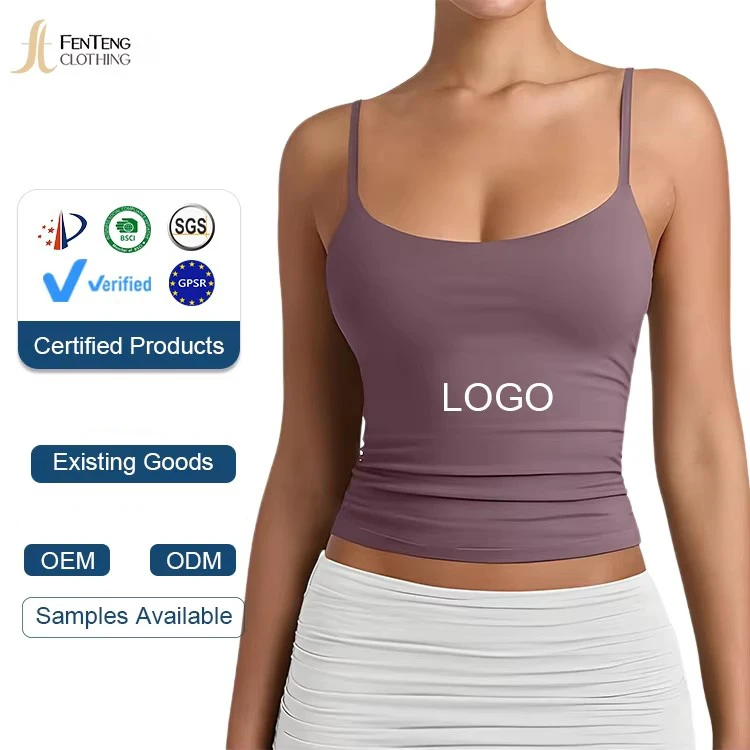 Under Lulu Custom Printed Basic Lady Double Lined Scoop Neck Adjustable Camisole Crop Summer Sleeveless Women's Tank Tops