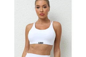New Quick Dry Breathable Yoga Bra Running Sports Underwear Cross Back Fitness Tops Yoga Clothes Women