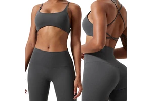 Wholesale Custom Logo Compression High Stretchy Yoga Crop Tops Quick Drying Fitness Sports Underwear Women's Tight Bra