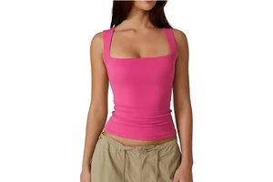 Custom logo printed sleeveless tank top from wholesale