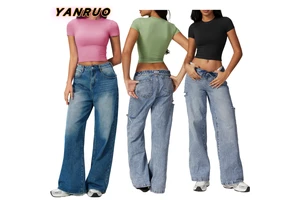 Women's Casual All-Match Tight Quick-Drying Spandex/Nylon Solid Simple Fitness Top Yoga Wear Running Pilates Sports T-Shirt
