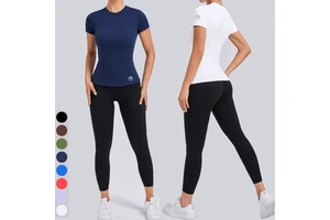 Women's T-shirts Wholesale Breathable Women's Sports T-Shirt Short Sleeve Top Athletic Workout Gym Wear Running Women Sportwear
