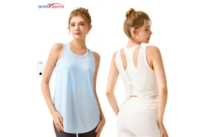 Two Wearing Ways Women's Loose Active Running Wear Quick Dry Sleeveless Yoga Tops Free Size Breathable Sport Shirt for Women