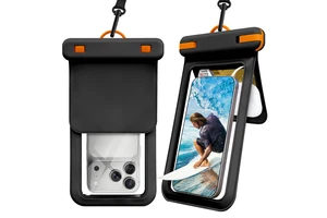 Custom PVC Double Pouch 7.2inch Waterproof Phone Bag Universal Mobile Phone Dry Case for Swimming Diving Beach