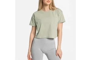 Women's Slim Fit Short Casual Round Neck Short Sleeve Open Wholesale Clothing Crop Top Women's T-shirts for Women