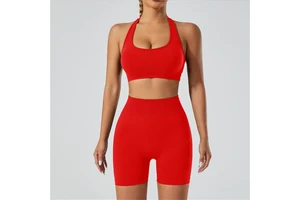 New Fashion Double Layers Contrast Color Tight High Support Shockproof Vest Fitness Gym Women Yoga Top seamless yoga set