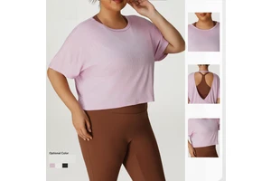 High Quality Women's T-shirts Wholesale Crop Top Yoga Wear Plus Size Top