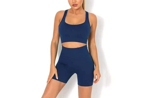 Customized New Premium Top Quality Solid Short Yoga Set for Women Quick Dry Breathable 2-Piece OEM Service Reasonable Price