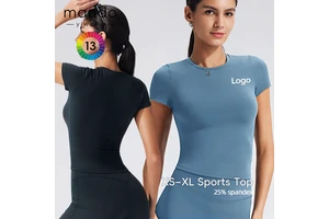 Premium Multi Scene Black Blue Crew Neck Women's Workout T-Shirt for Yoga Pilates Running Dance Casual Daily Wear