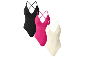 OQQ Wholesale Women's Seamless Sexy Sling V-neck Yoga One Piece Bodysuits