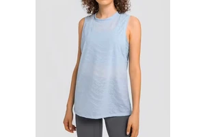 Summer Thin Fitness Yoga Cloths Women Quick Drying Sleeveless Loose Sports Top Breathable Cover up Yoga Top