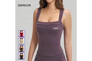Wholesale Women High Support Yoga Bra Workout Top Sleeveless Breathable Quick Dry Four-Way Stretch Lightweight Sports Gym