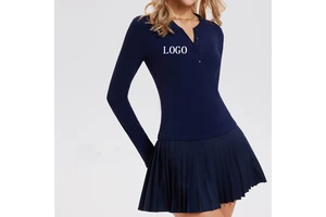 Custom Logo Women Henley Shirt Quick-dry V-neck Fitness Top Long Sleeves Lightweight Slim Yoga Tops for Autumn