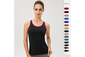 Custom Women's Sports Vest Slim Fit Yoga Tank Top Clothes Quick Dry Breathable Fitness Gym Sports Running Singlet