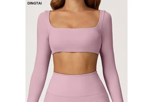 Yoga T-Shirt Long Sleeve Lightweight Seamless Naked Feel Quick-Dry Slim Fit Running Women Gym Fitness Activewear Spandex/Nylon