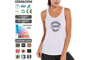 Sportswear Women's Ladies Sports Tank Top Custom logo Printing Summer Activewear Top Woman Workout Yoga Tank Top