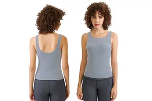 Breathable Women's Workout Tank Top, Lightweight & Quick Dry, Removable Pads for Sports & Yoga