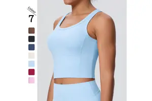 JY New Custom Logo Gym Workout Breathable Athletic Quick-Drying Outdoor Sports Women Running Fitness Vest Quick Dry Yoga Top