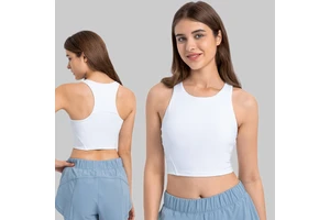 Fashion Explosions Breathable Round Tie Chest Pad Yoga Vest High Support Naked Tight High Elastic Sports Fitness Top Women