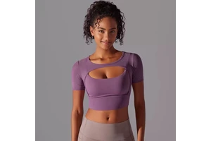 Hot LSplicing Mesh Sexy Double-layer Sleeveless Suspenders Gather Bra Front Quick Dry Running Fitness Yoga Clothes Top Women