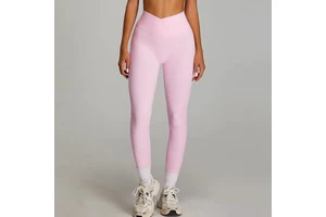 New Style Custom Women Sports Apparel Nude Feeling V Waist Quick Drying Butt Lifting Running Fitness Yoga Leggings For Women